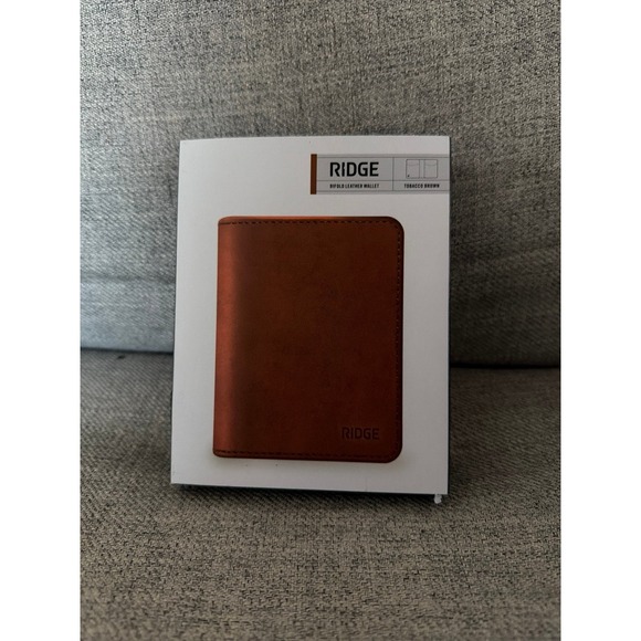 Ridge Bifold Leather Wallet Tobacco Brown (NWTS)